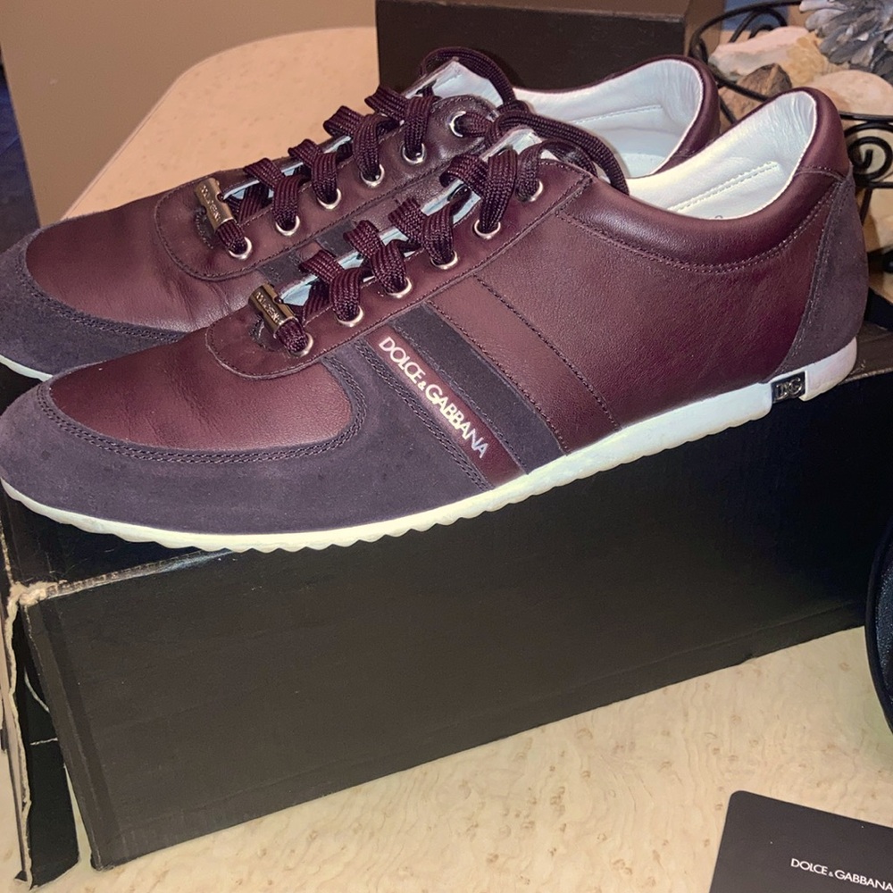 AUTHENTIC DOLCE & GABBANA LEATHER SNEAKERS ~MENS SIZE~10
